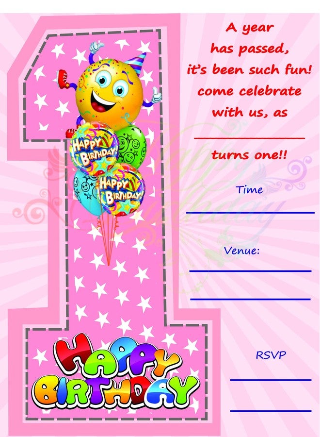 Askprints Birthday Metallic Card Invitations with Envelopes for Boys or Girls, 25 Count, Bic-208 - Image 1